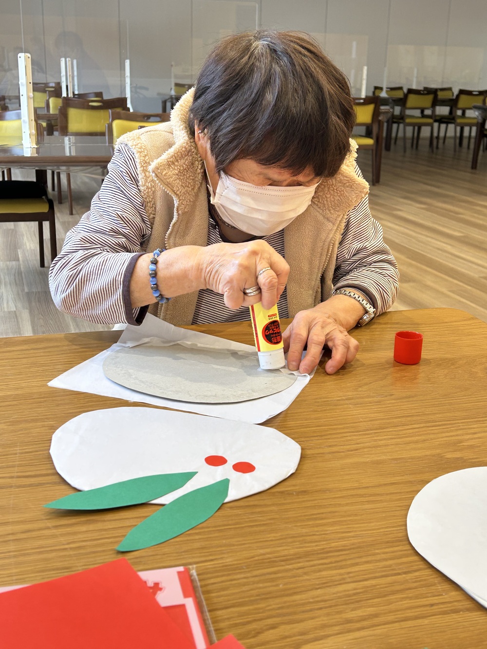 Mさん2月壁飾り作成2