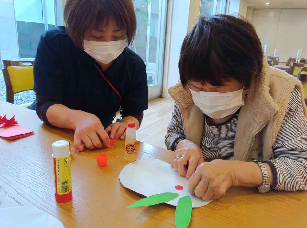 Mさん2月壁飾り作成3