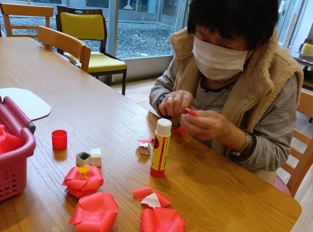 Mさん2月壁飾り作成4