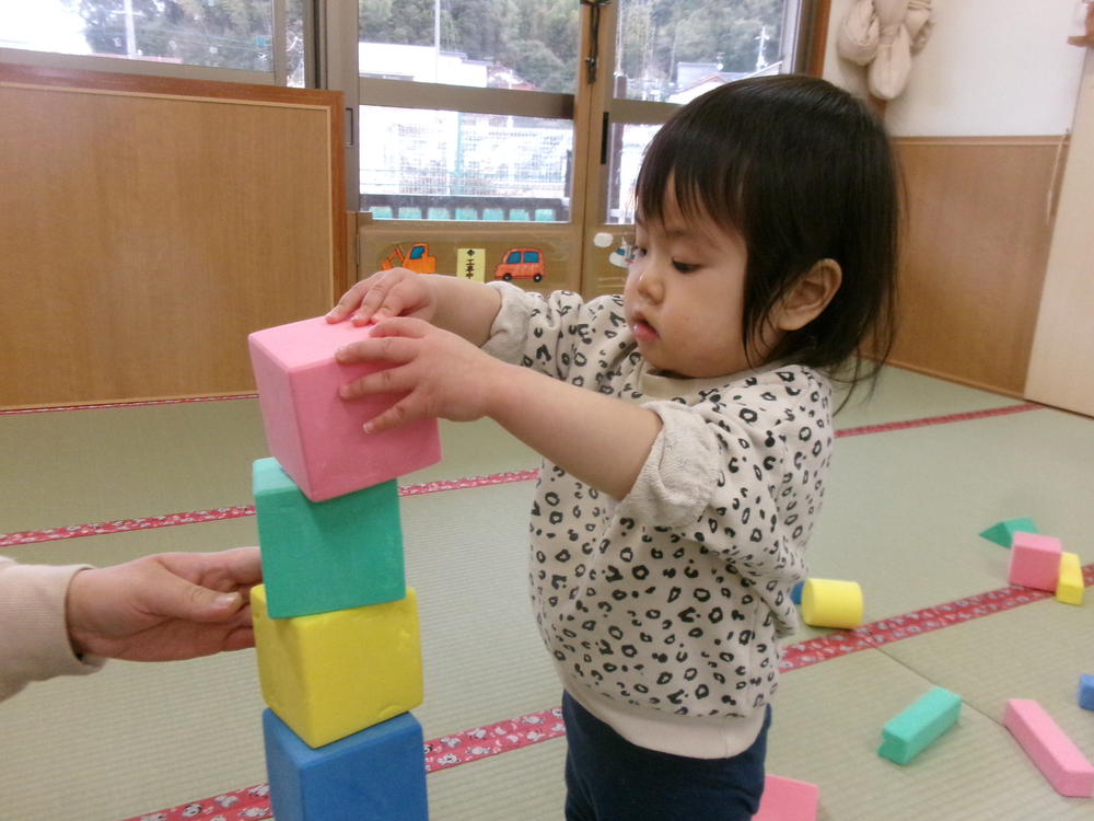 ソフトブロックであそんでいる様子1