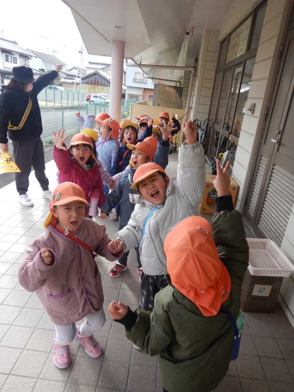 並んでいる様子