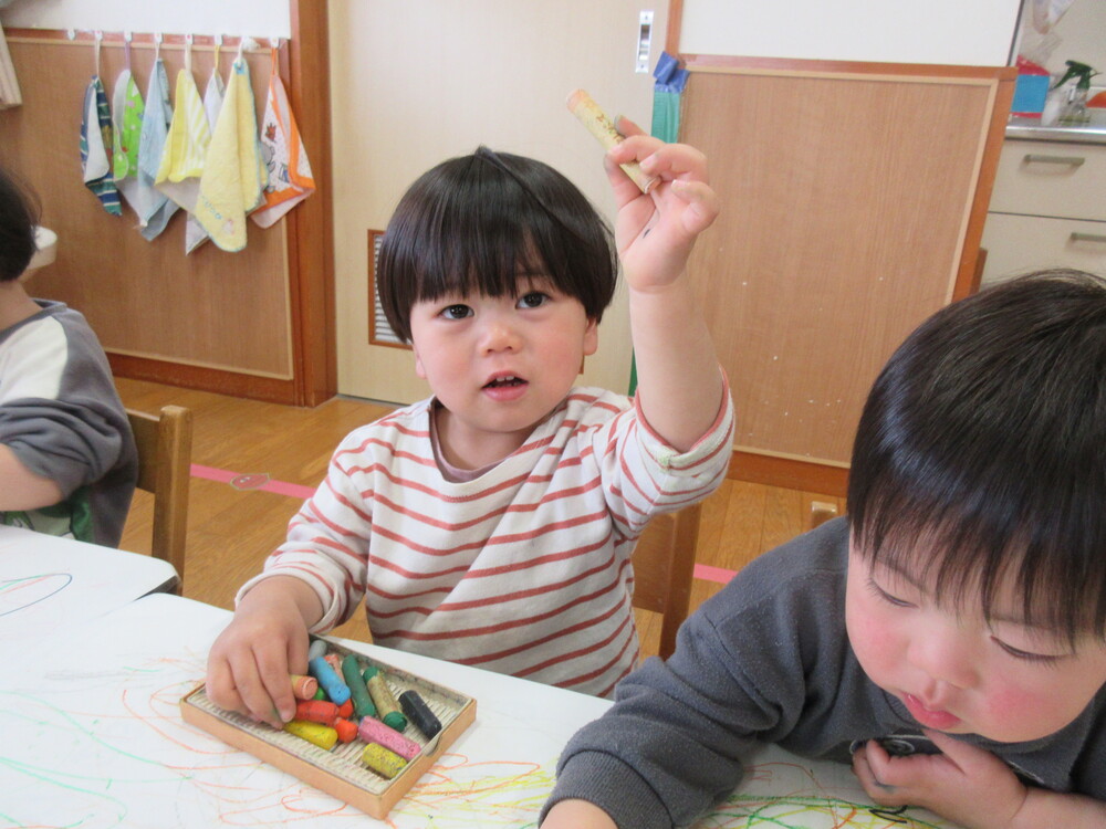 お絵描きの様子