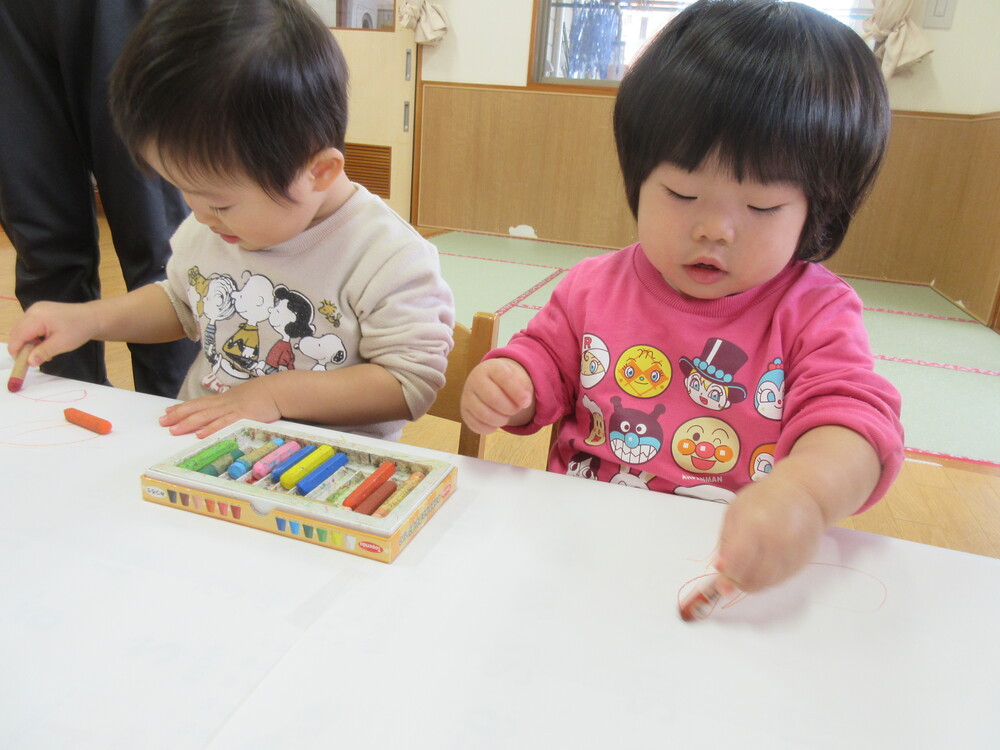 お絵描きの様子