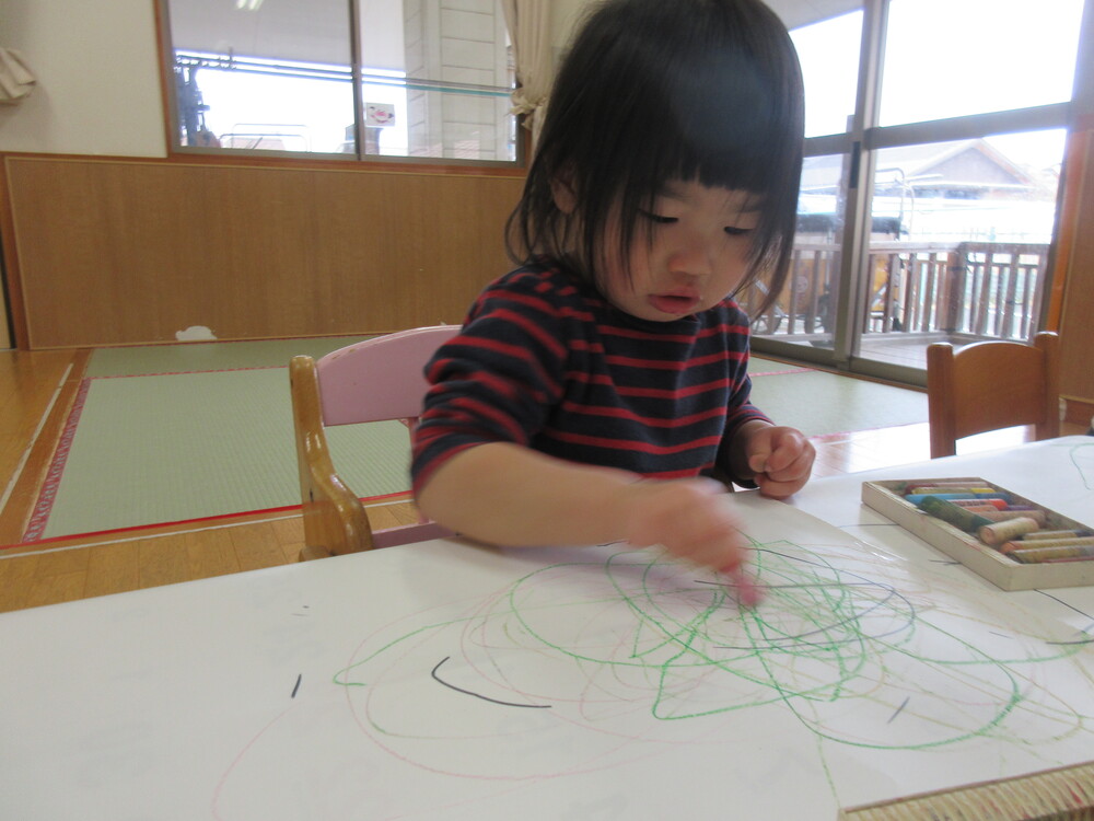 お絵描きの様子