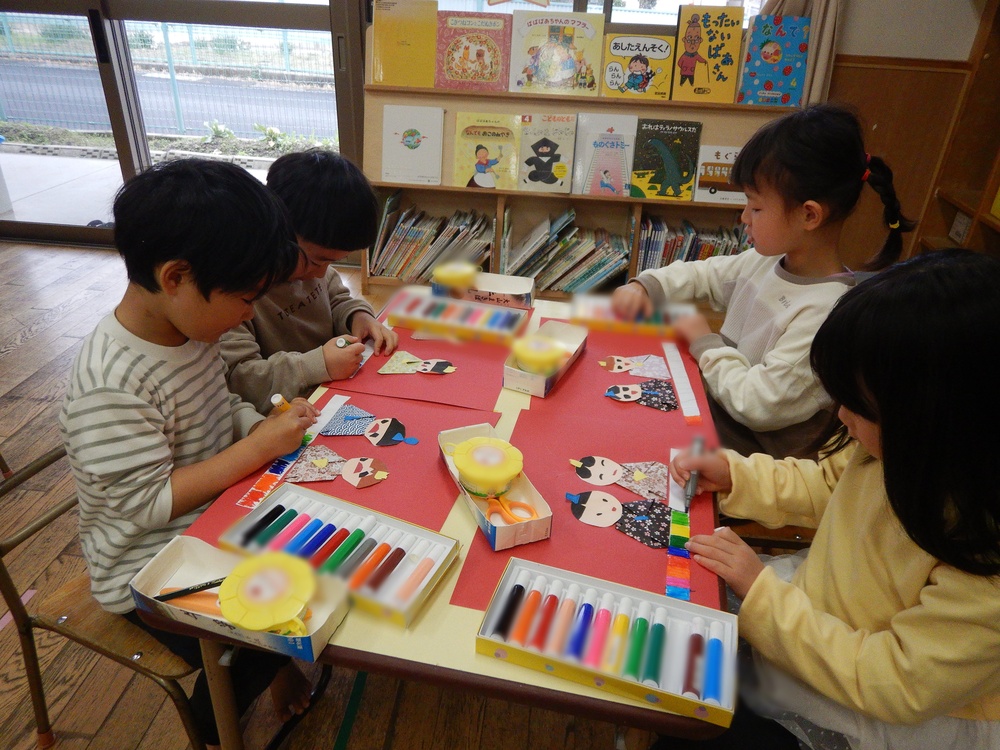 ひなまつり制作ぼかし４