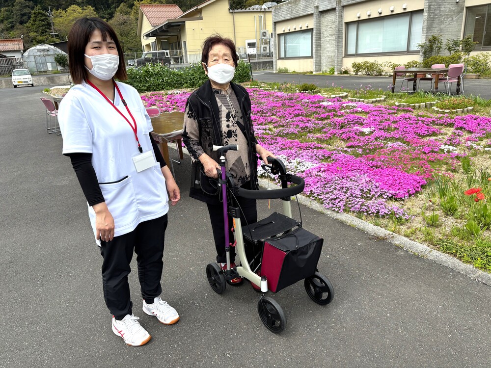 芝桜を背景に一枚