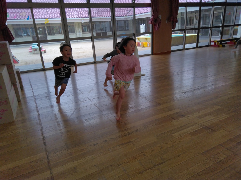 マラソンをしている様子