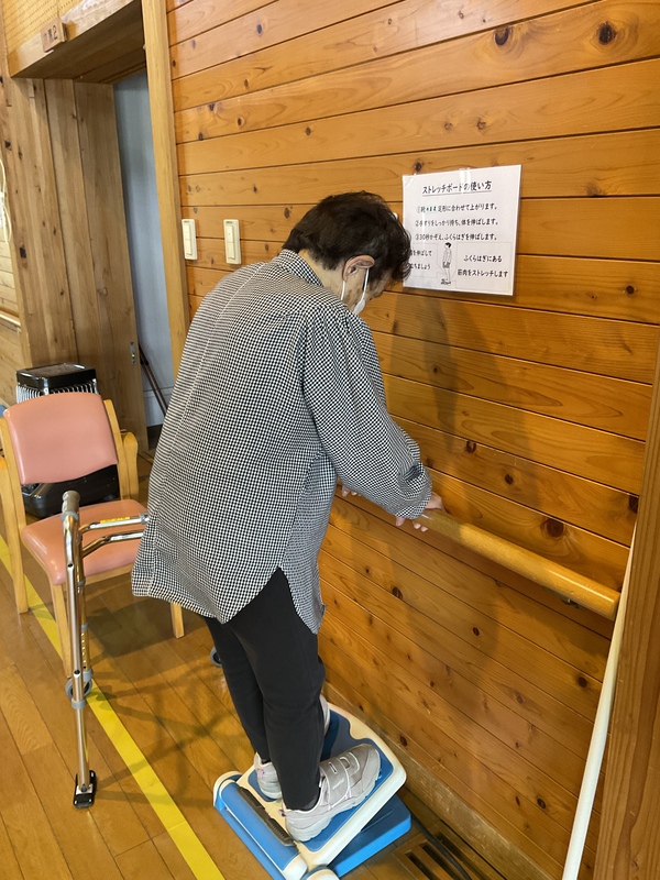 ストレッチ中です