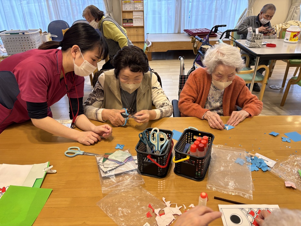 手芸の様子
