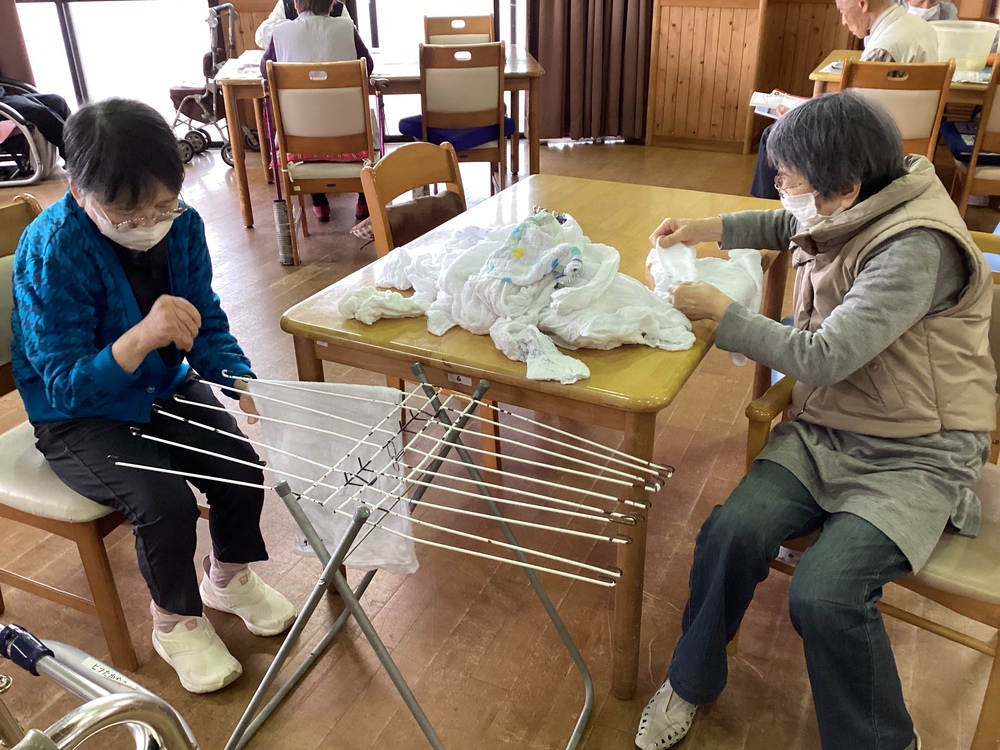 タオル干し