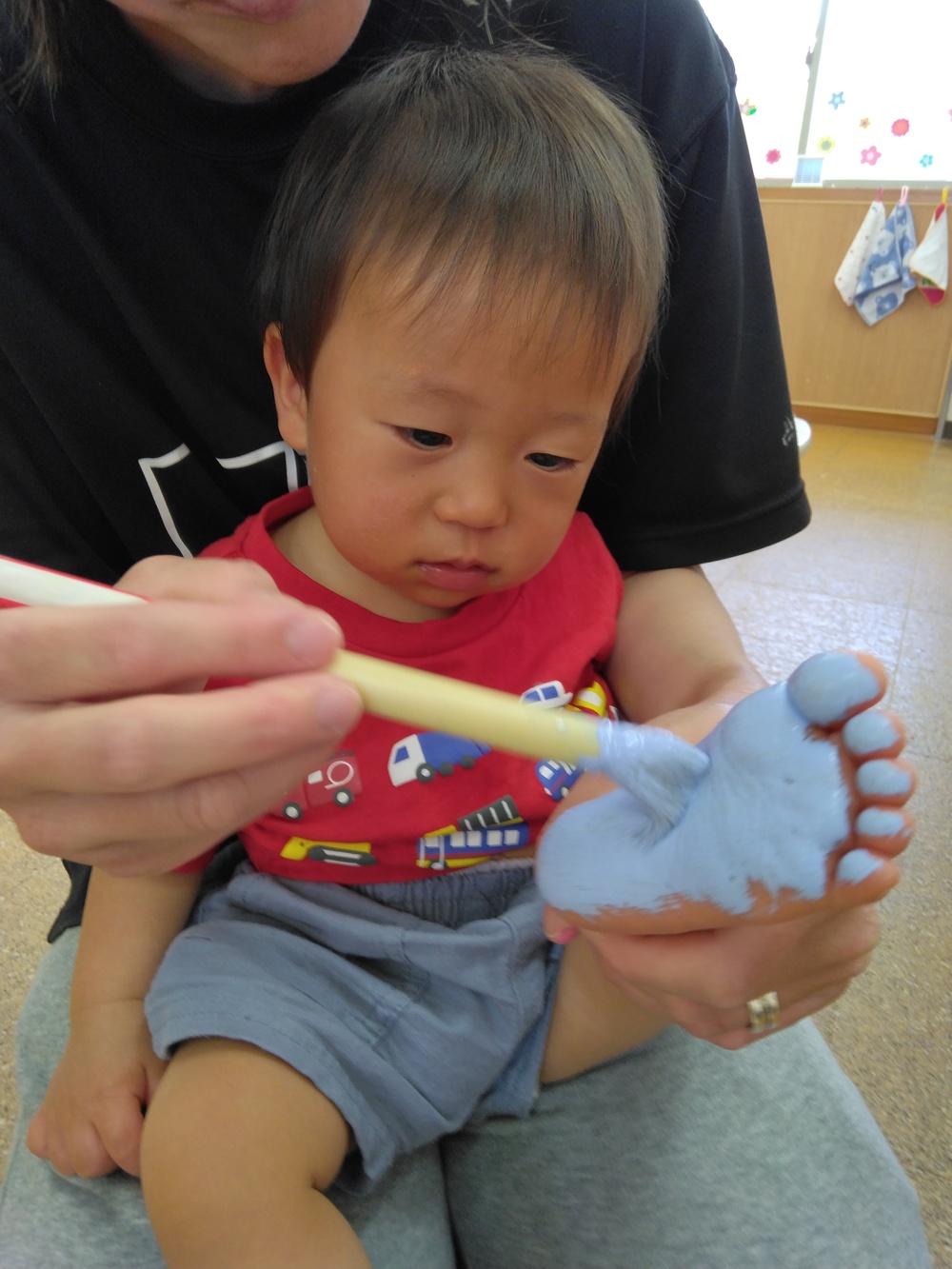 足型を取る様子２