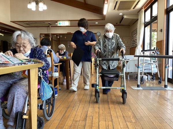 歩行速度、測定中