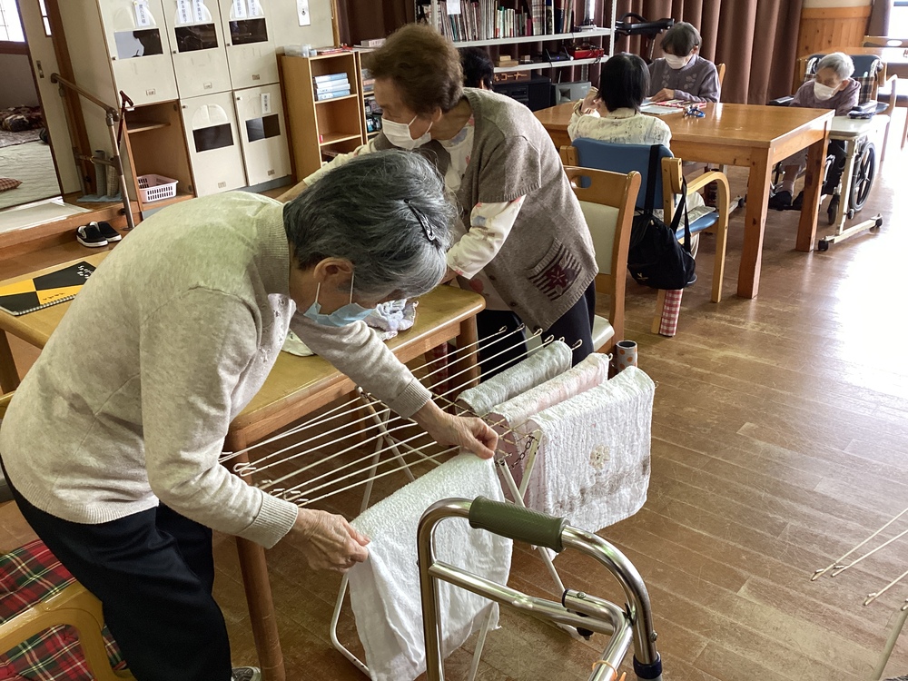 タオル干し