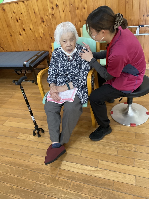 ストレッチ中