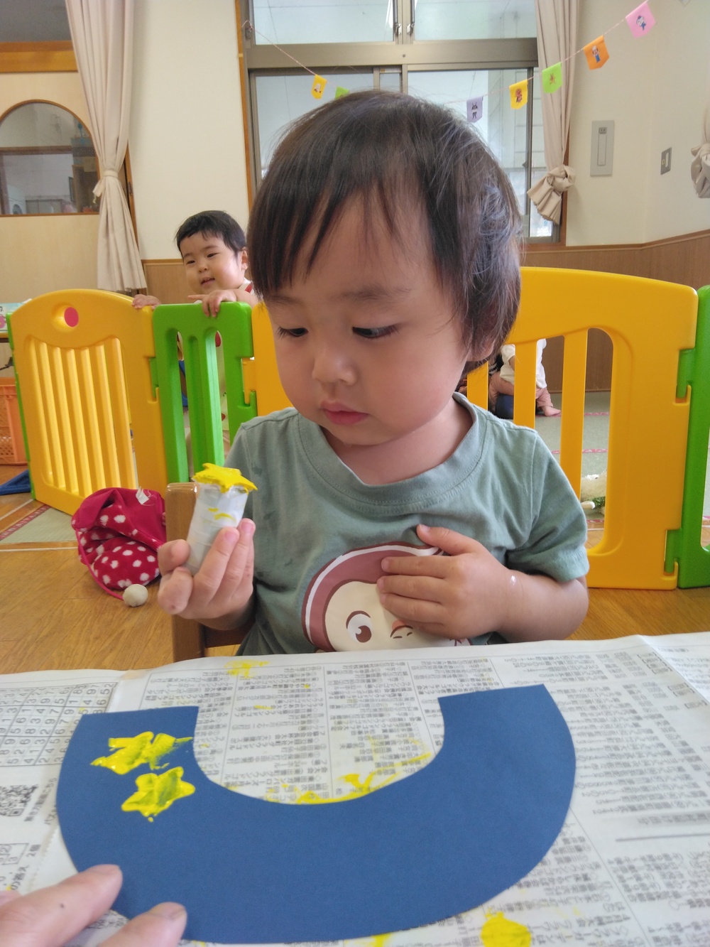七夕製作の様子 (5)