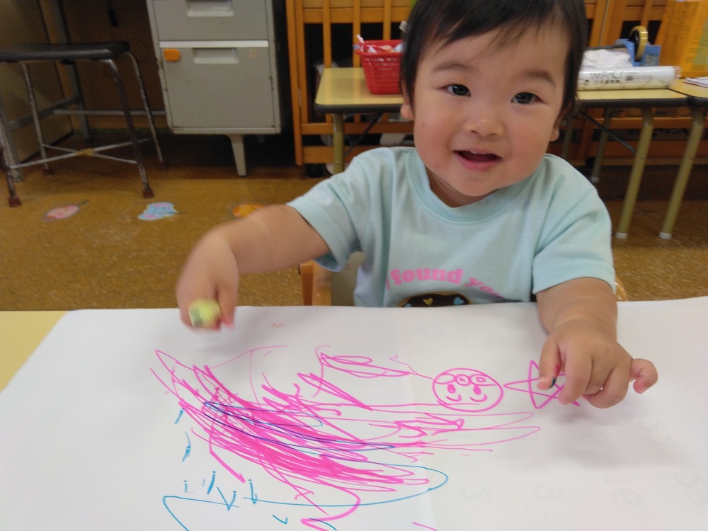 お絵描きの様子