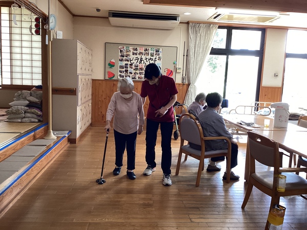 歩行訓練中