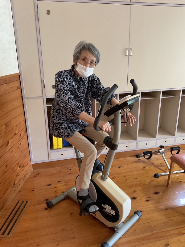 自転車中です