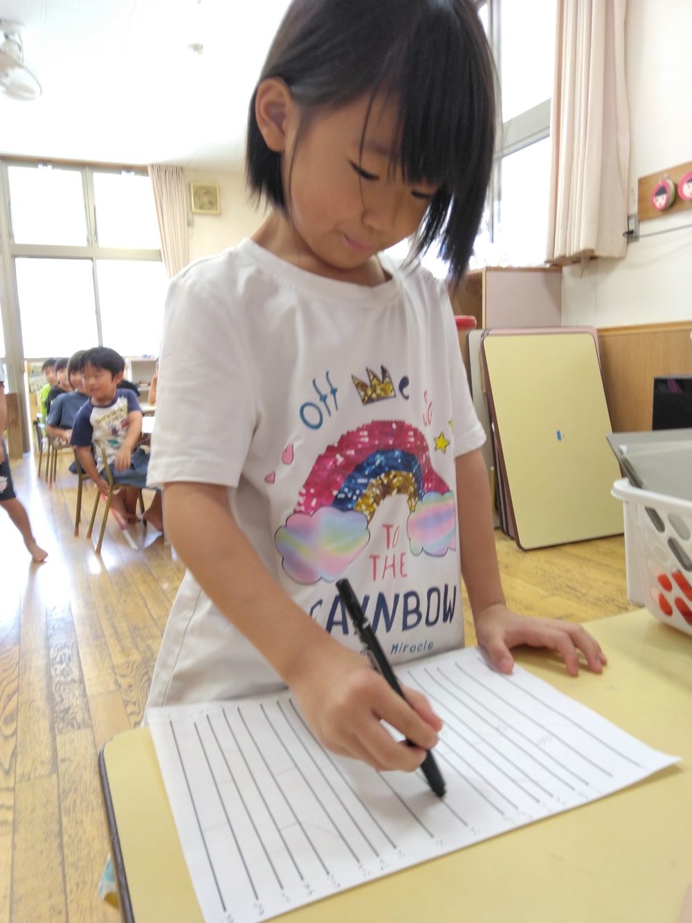 あみだくじをしている様子１