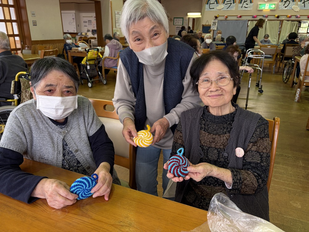編み物完成