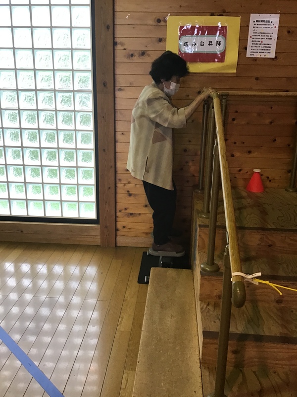 踏み台運動です