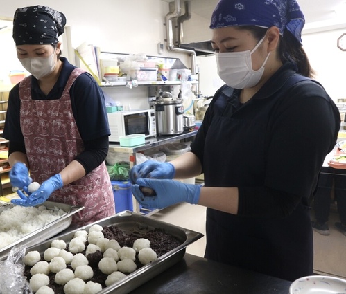調理中