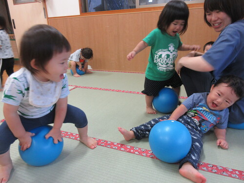 ボール遊びをしている様子