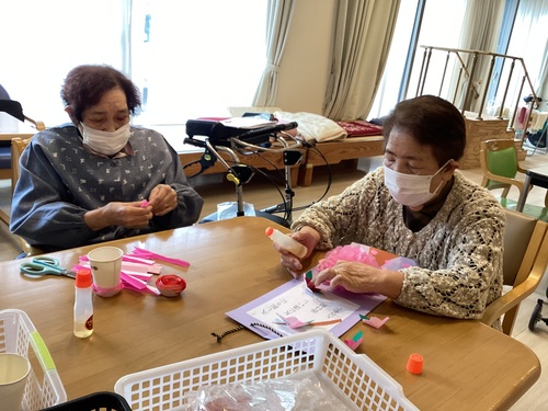 バラの作業中