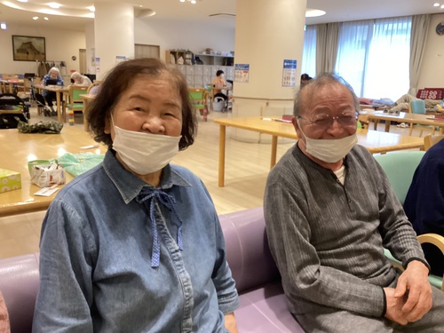 笑顔の利用者さん