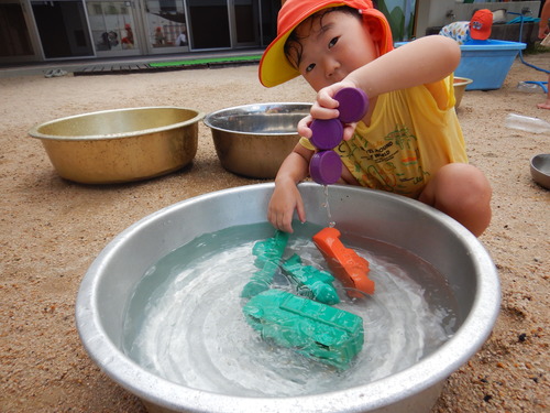 水遊びの様子