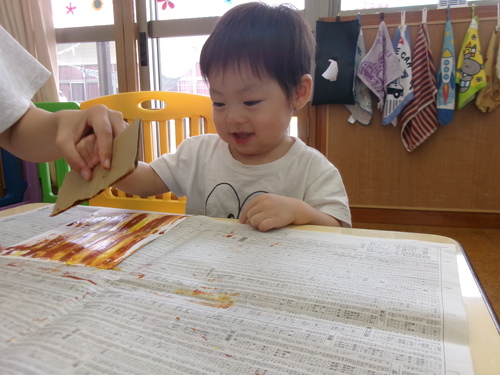 スワイプアートをしている