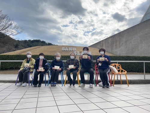 作品と一緒に撮影