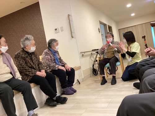 巻いている様子